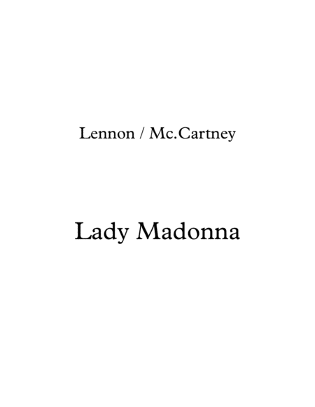 Lady Madonna by The Beatles Guitar Solo - Digital Sheet Music