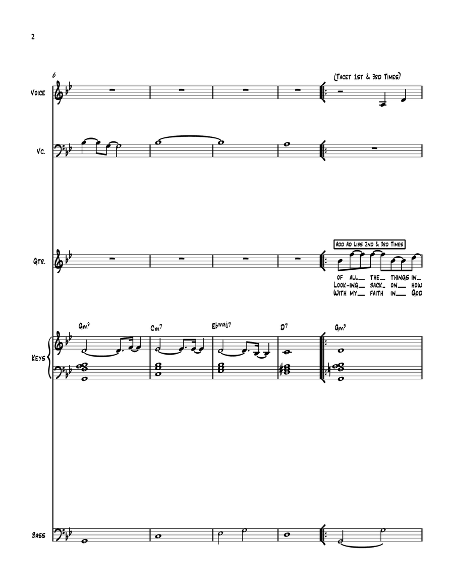 To See Her Smile (Letter to Connie) Jazz Ensemble scores gallery preview page 2