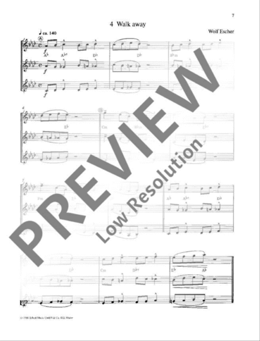 20 Jazz-Trios 20 Jazz-Trios B-Flat Trumpet scores gallery preview page 8
