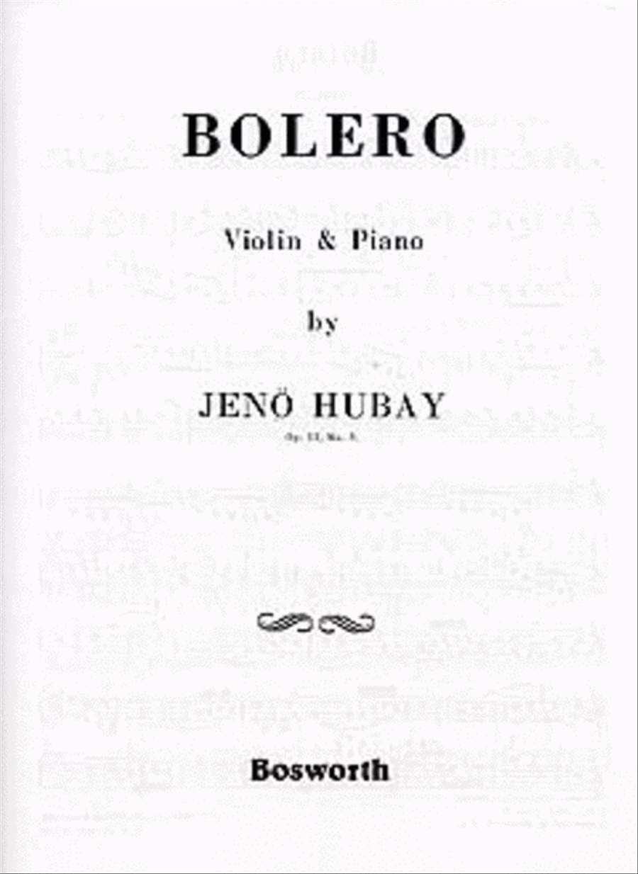 Jeno Hubay: Bolero Op.51 No.3 Violin Solo scores gallery preview page 1