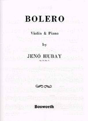 Book cover for Jeno Hubay: Bolero Op.51 No.3