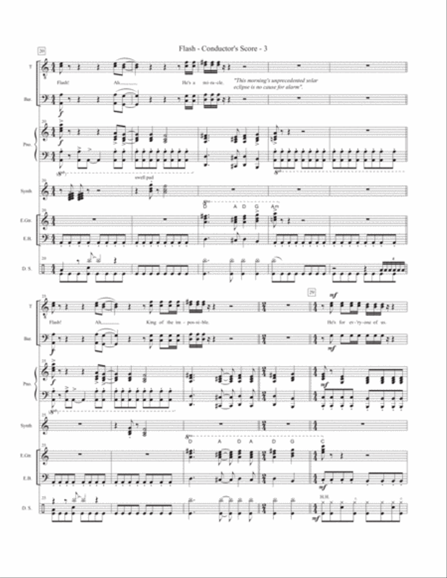 Flash To The Rescue Bass Guitar scores gallery preview page 3