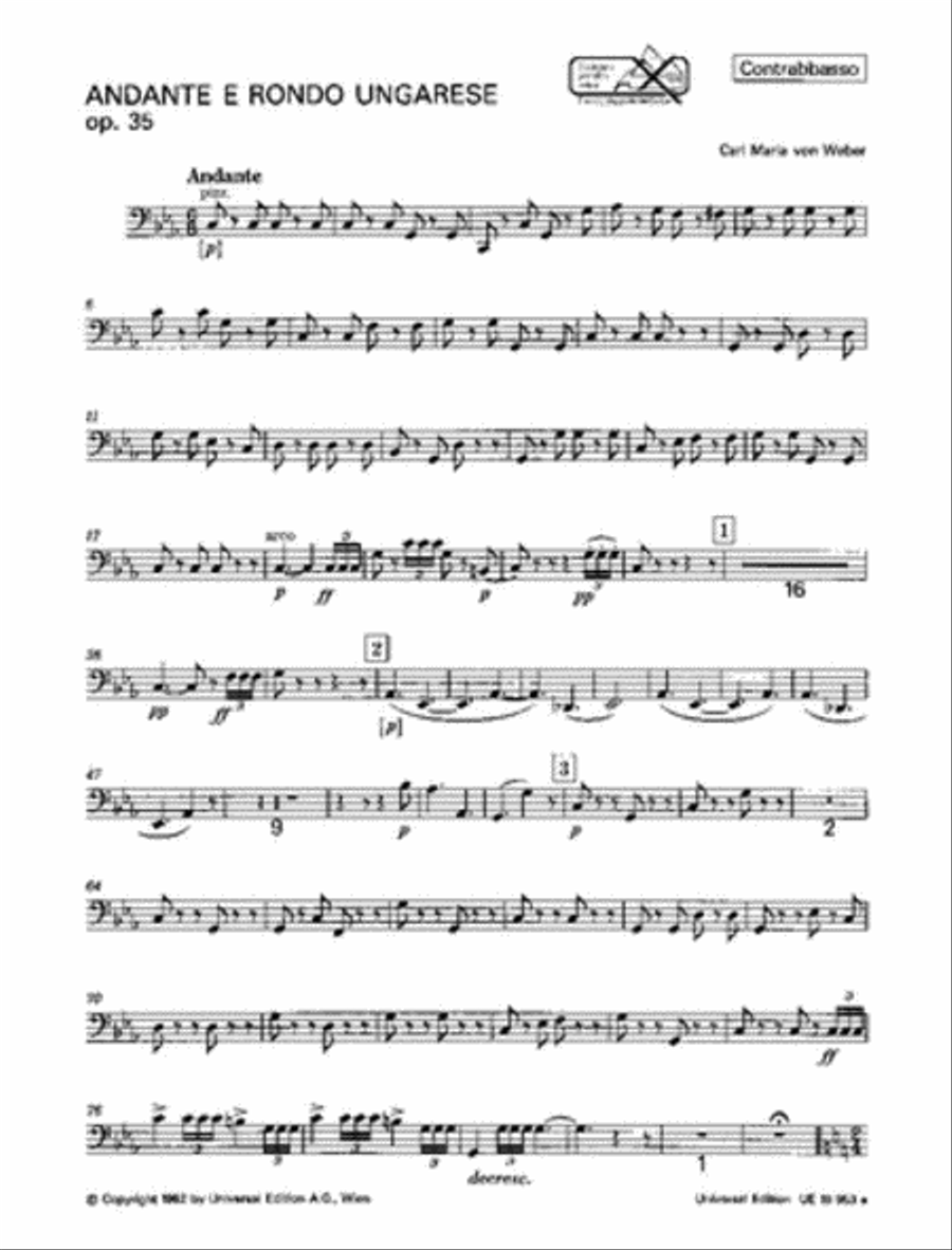 Andante And Hungarian Rondo Orchestra scores gallery preview page 1