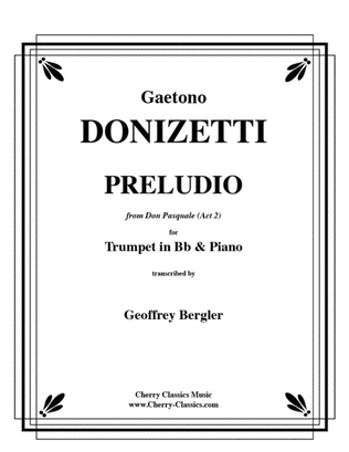 Book cover for Preludio from Act II of Don Pasquale
