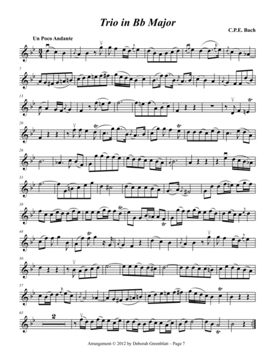 Baroque Trios for Strings - Violin B