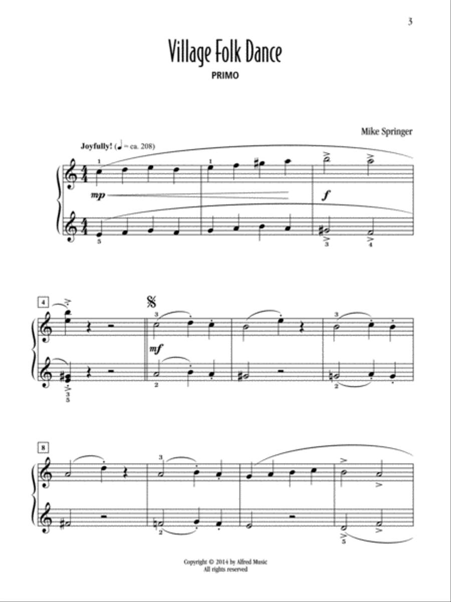 Village Folk Dance Village Folk Dance Small Ensemble scores gallery preview page 3