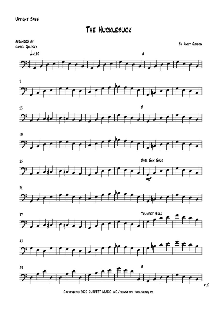 The Hucklebuck - Instrumental Version Double Bass scores gallery preview page 1