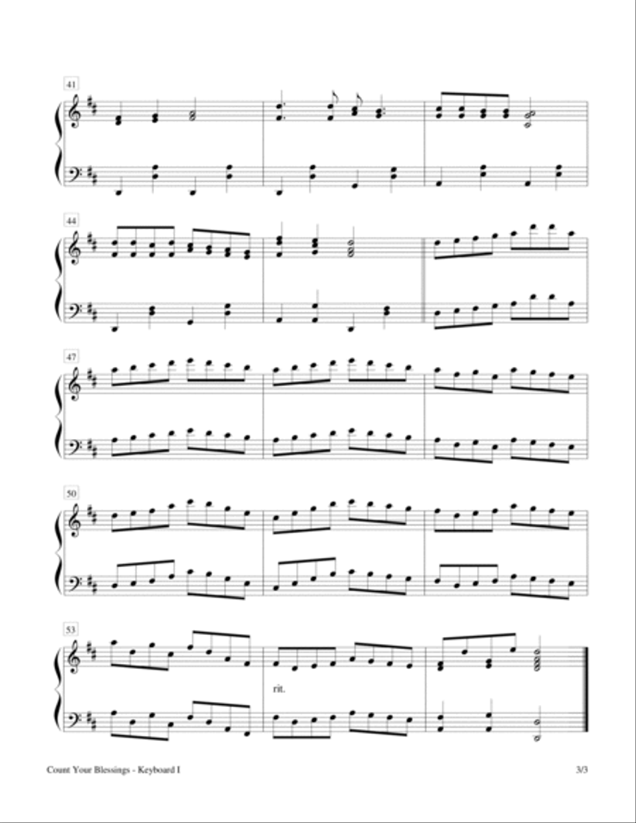 Count Your Blessings (2 Pianos, 4 Hands) 2 Pianos, 4-Hands scores gallery preview page 3