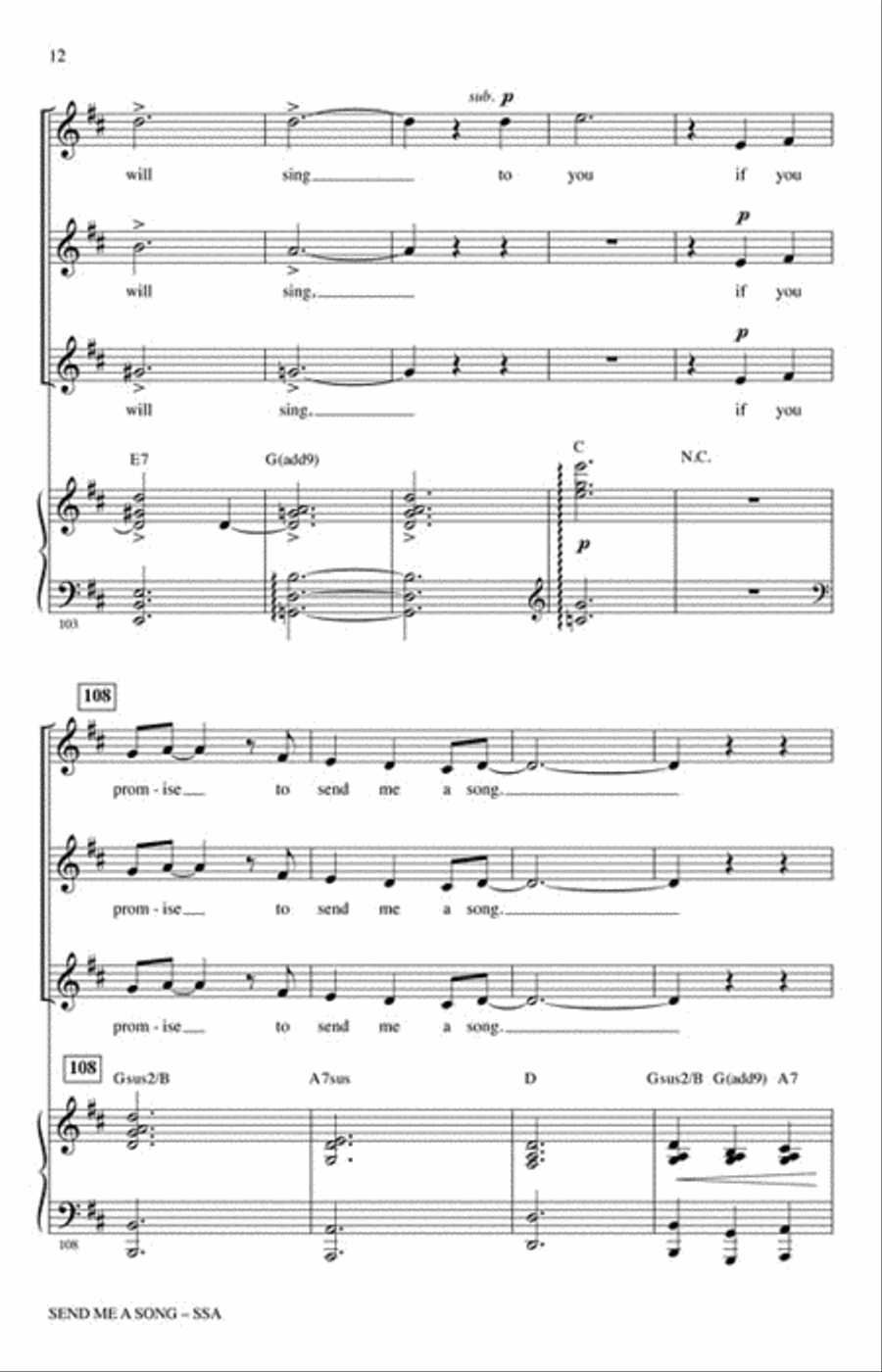 Send Me a Song SSA scores gallery preview page 4