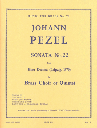 Book cover for Sonata No.22 (quintet-brass)