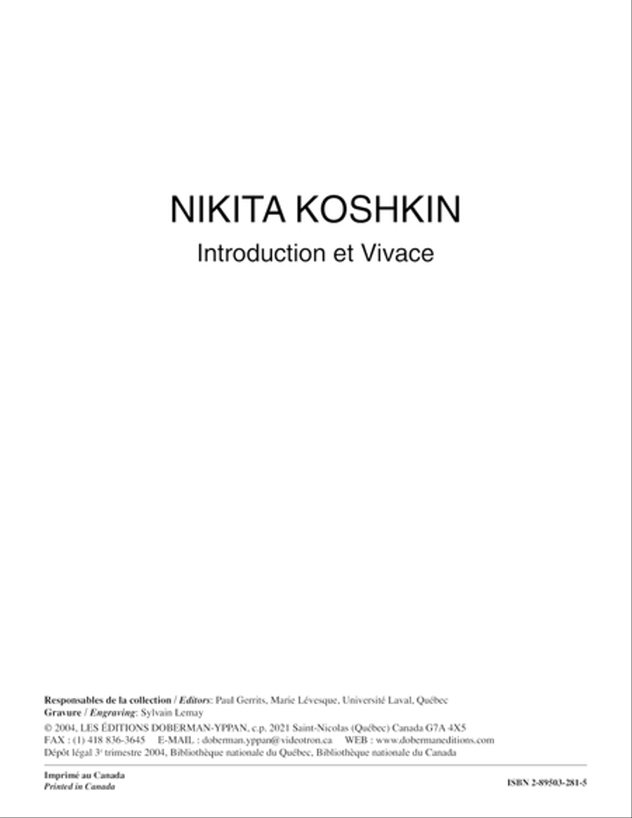 Introduction et Vivace Classical Guitar scores gallery preview page 1