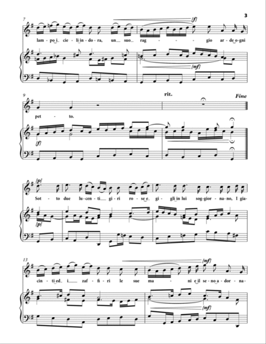 ABBATINI Antonio Maria: Quanto è bello il mio diletto, aria from the opera 