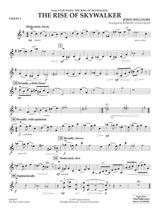 Book cover for The Rise of Skywalker (from The Rise of Skywalker) (arr. Longfield) - Violin 1