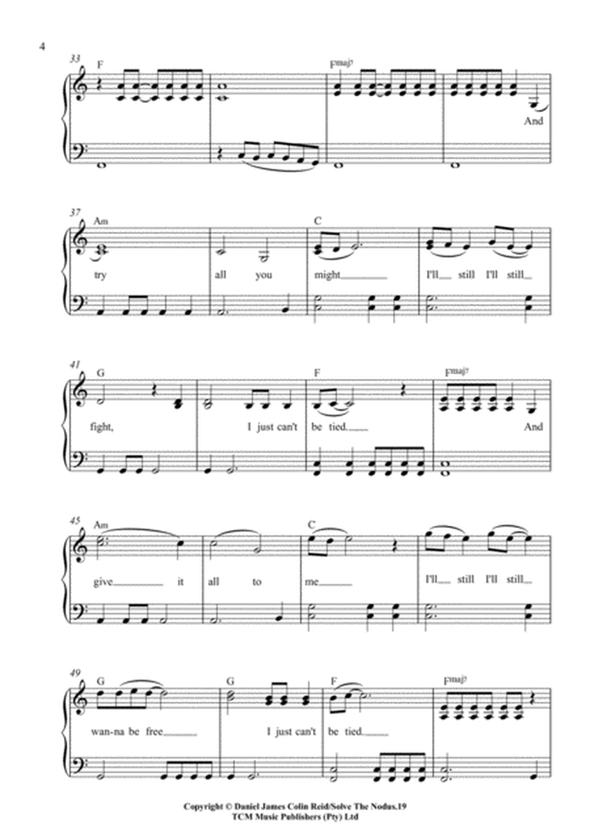 I Just Can't Be Tied: Easy Piano Arrangement