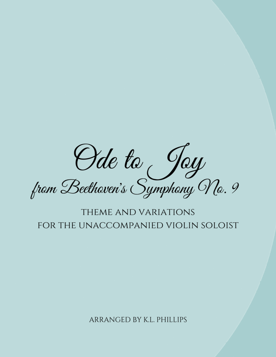 Ode to Joy - Theme and Variations for the Unaccompanied Violin Soloist image number null