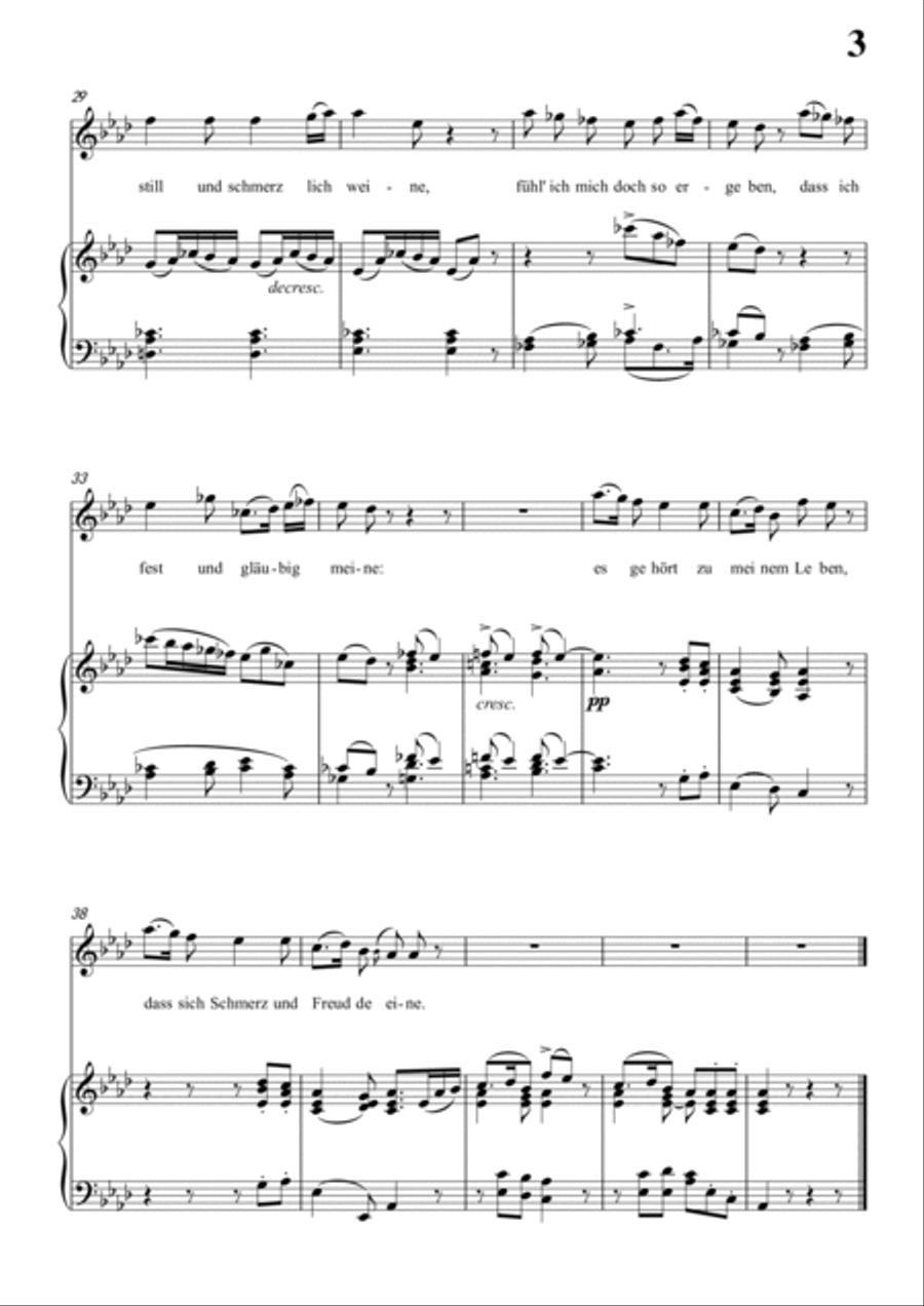 Schubert-Trost im Liede in bA for Vocal and Piano Voice scores gallery preview page 4