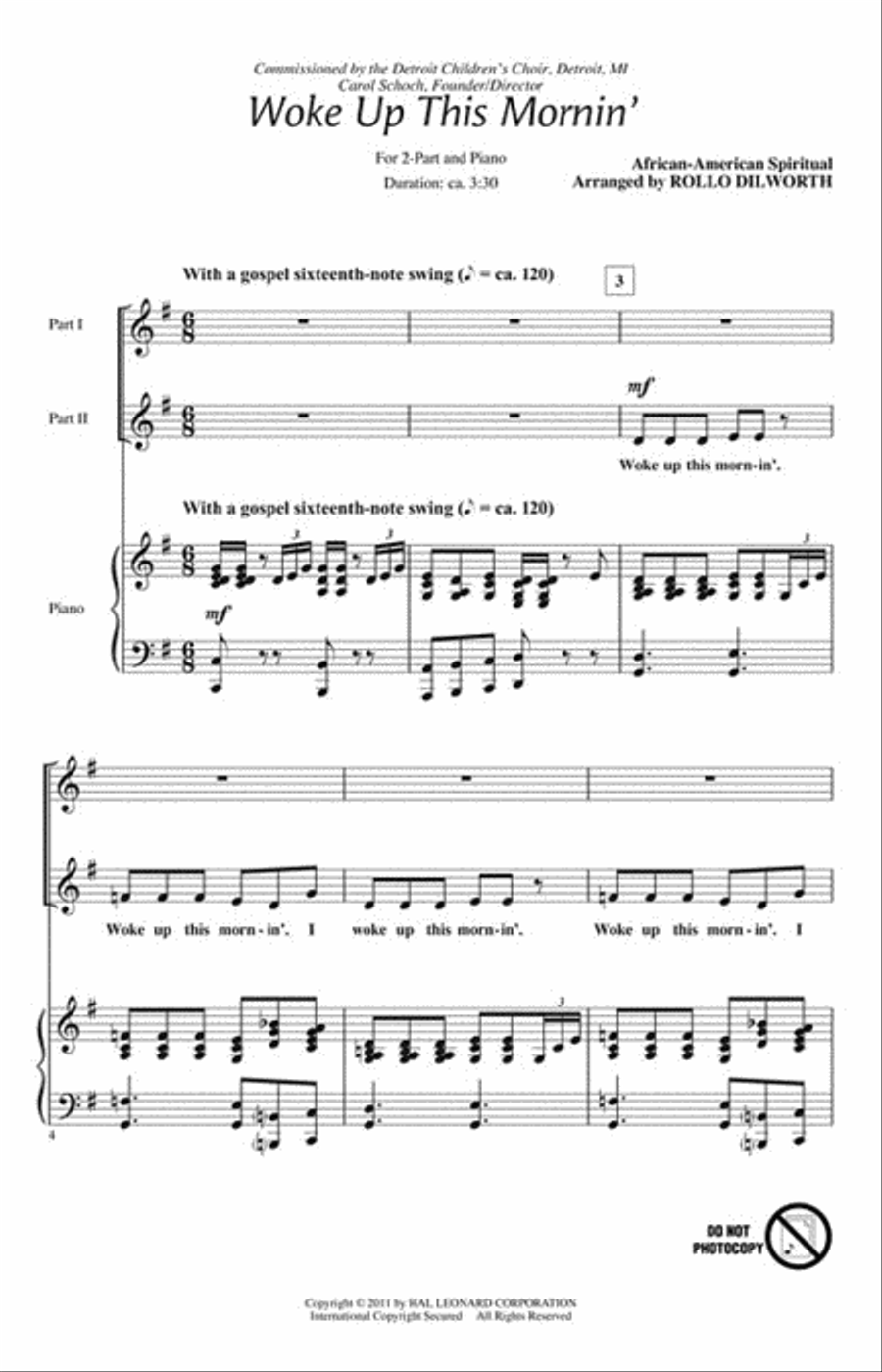 Woke Up This Mornin' 2-Part scores gallery preview page 2