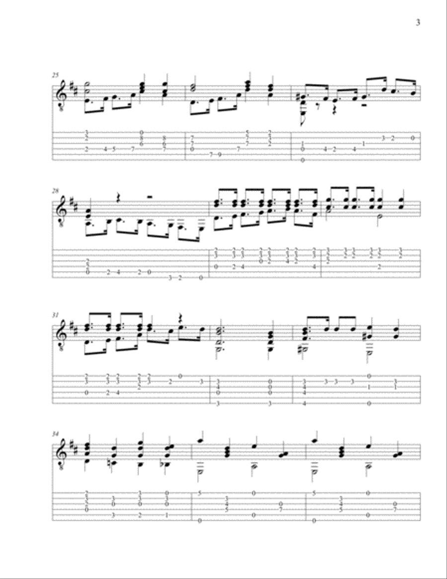 Wonderful Grace of Jesus Guitar Tablature scores gallery preview page 3