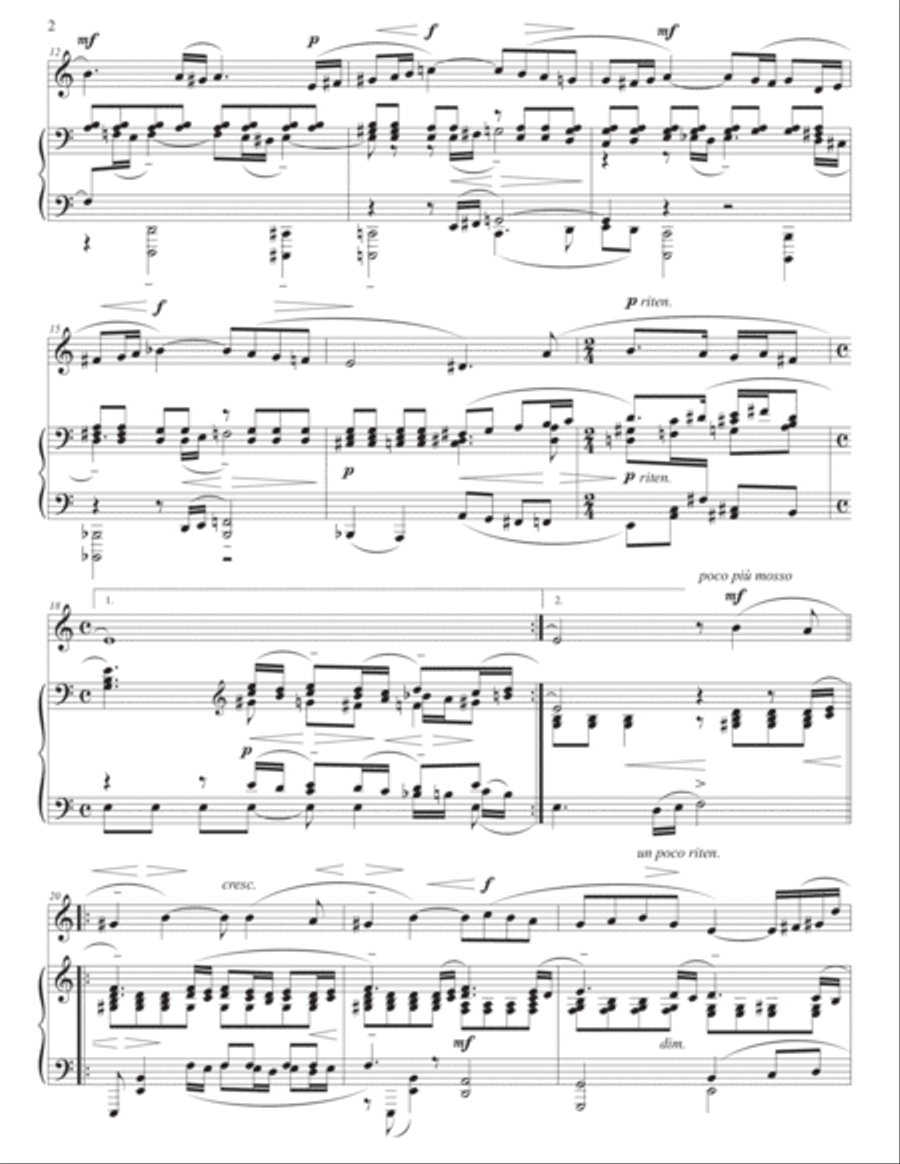RACHMANINOFF: Vocalise, Op. 34 no. 14 (transposed to A minor) Voice scores gallery preview page 3