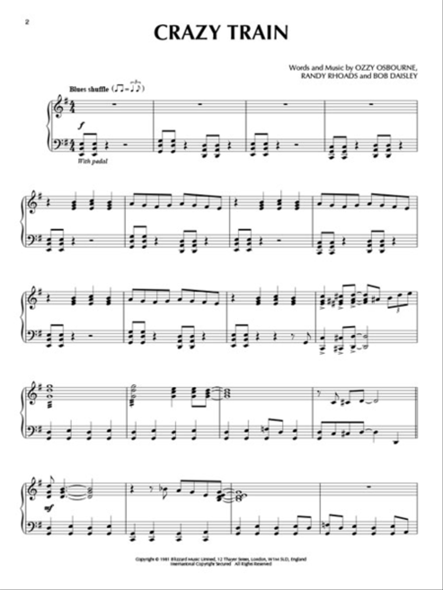 Ozzy Osbourne - All Jazzed Up! Piano Solo scores gallery preview page 3