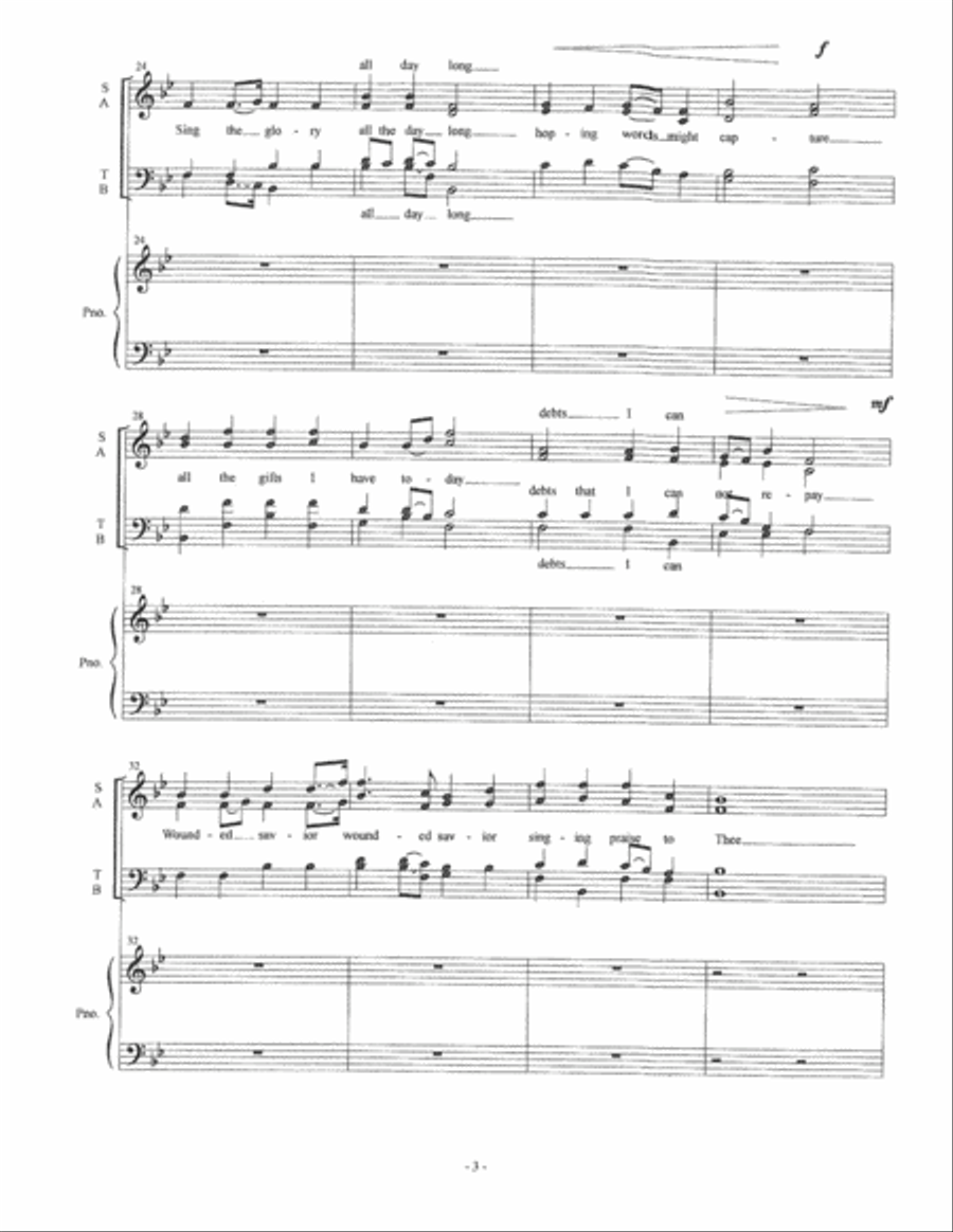 Wounded Savior A Cappella scores gallery preview page 4