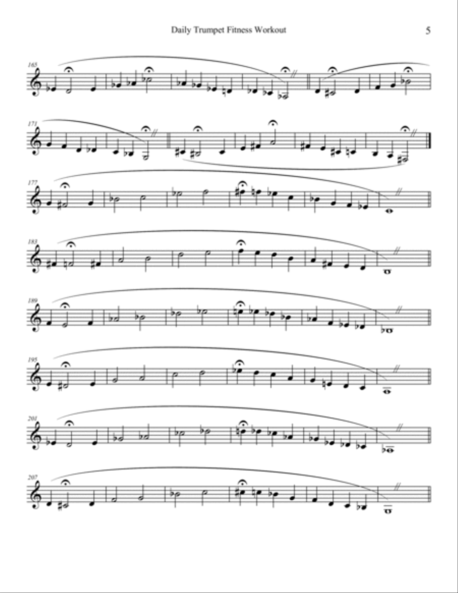 Daily Trumpet Fitness Workout: Staying in Shape for All Genres of Music Trumpet Solo scores gallery preview page 6