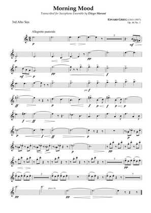 Peer Gynt Suite Op. 46 No. 1 for Saxophone Ensemble - Alto Sax 3