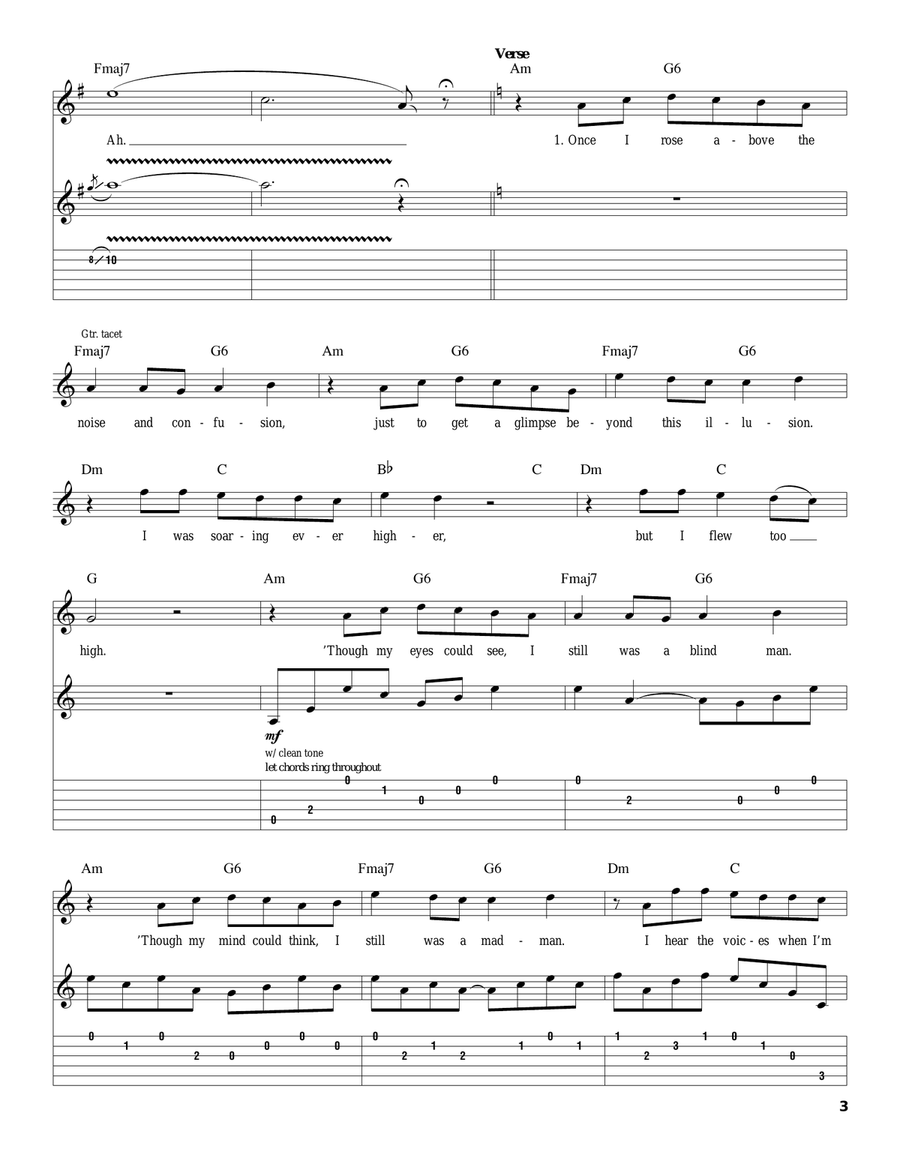 Carry On Wayward Son Acoustic Guitar scores gallery preview page 3