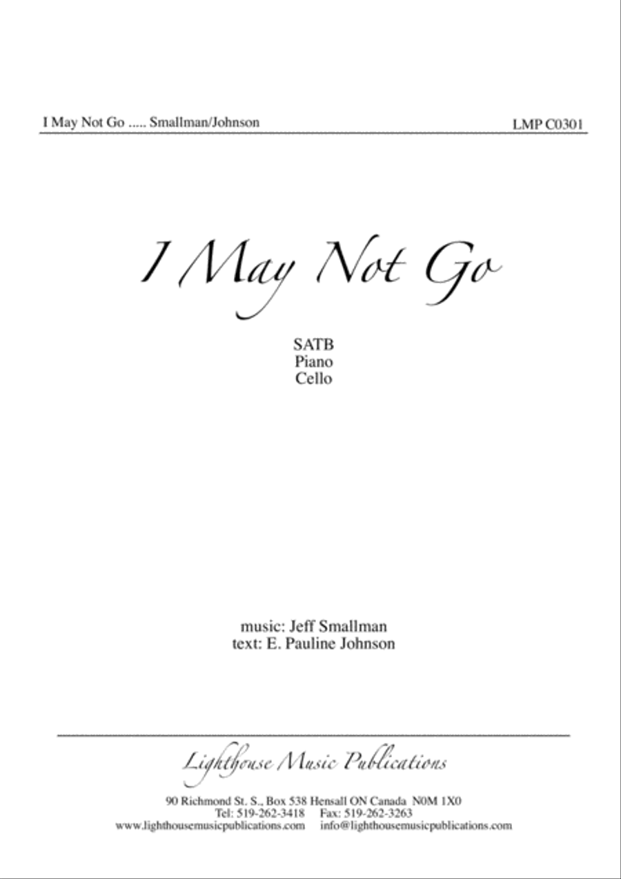 I May Not Go 4-Part scores gallery preview page 2