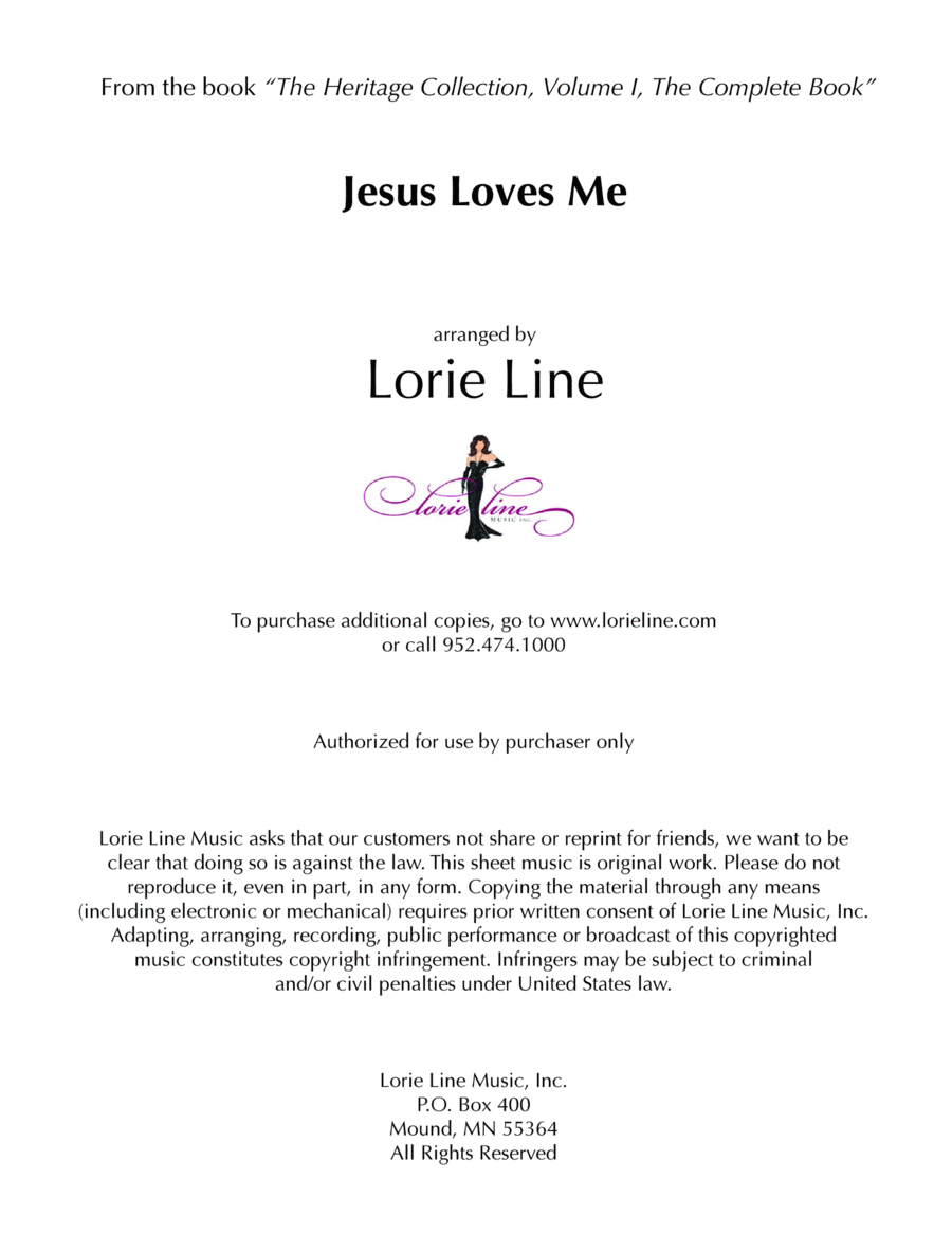 Jesus Loves Me Piano Solo scores gallery preview page 1