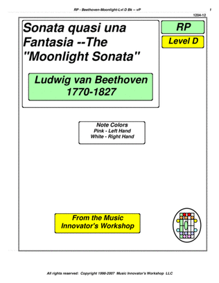 Beethoven - Moonlight Sonata - Level D - (Key Map Tablature)