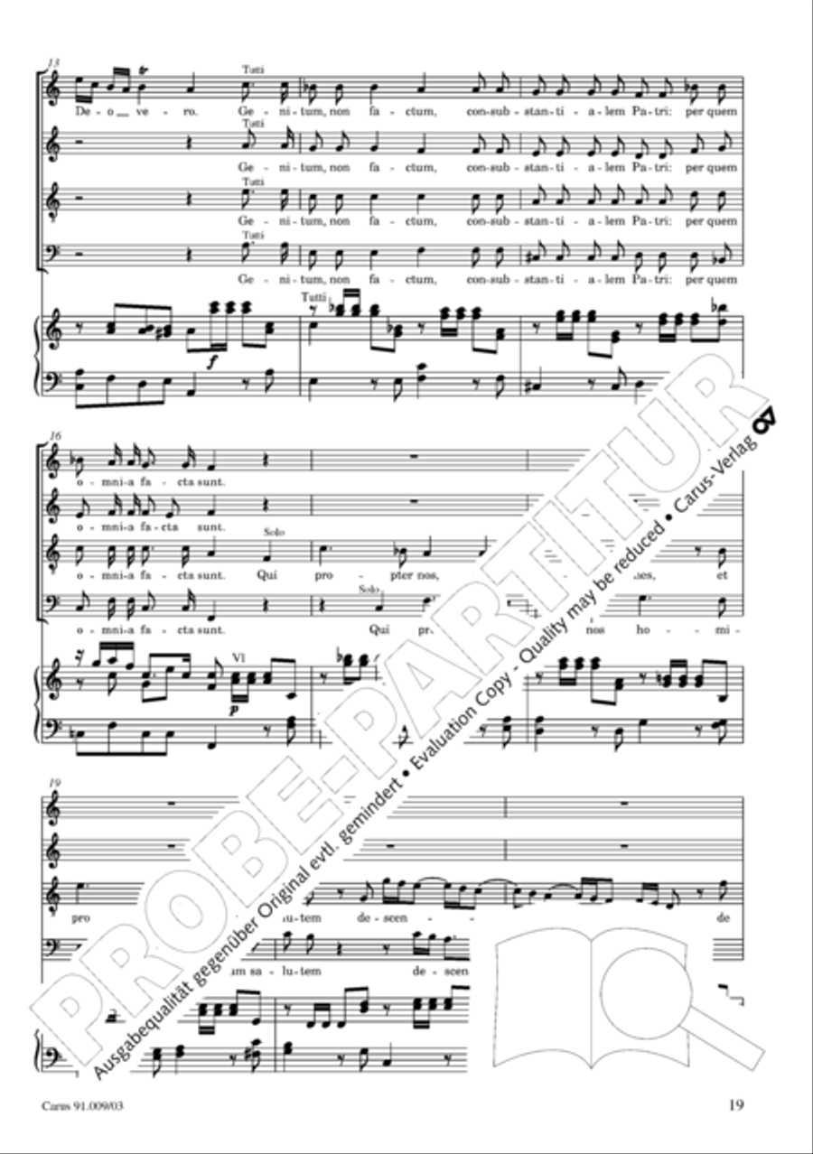 Missa Sancti Gabrielis 4-Part scores gallery preview page 20