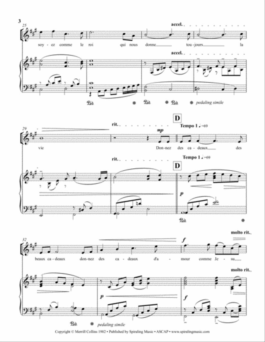 Soyez Gentille Piano Vocal Score in A Voice scores gallery preview page 4