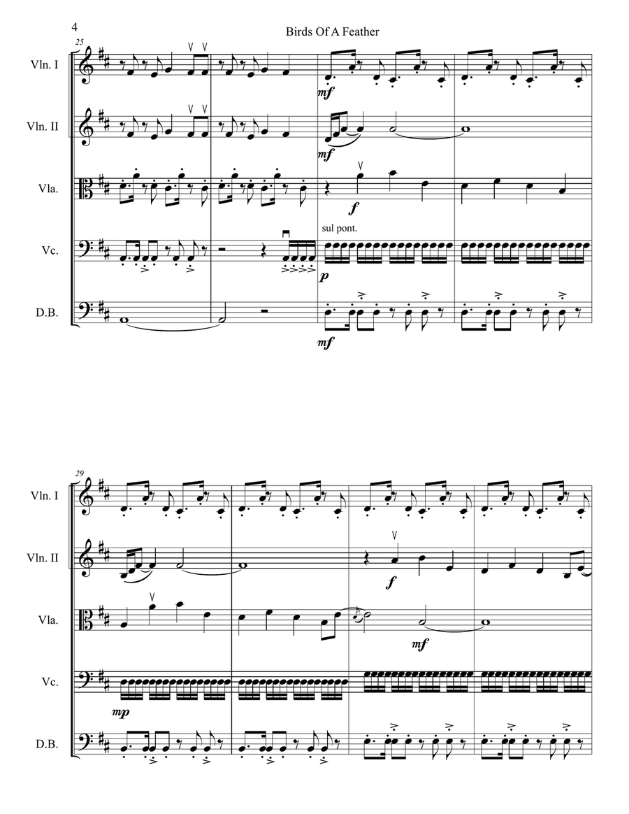 Birds Of A Feather - Score Only Chamber Music scores gallery preview page 5