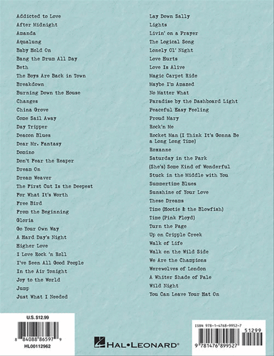 Classic Rock Easy Piano scores gallery preview page 2
