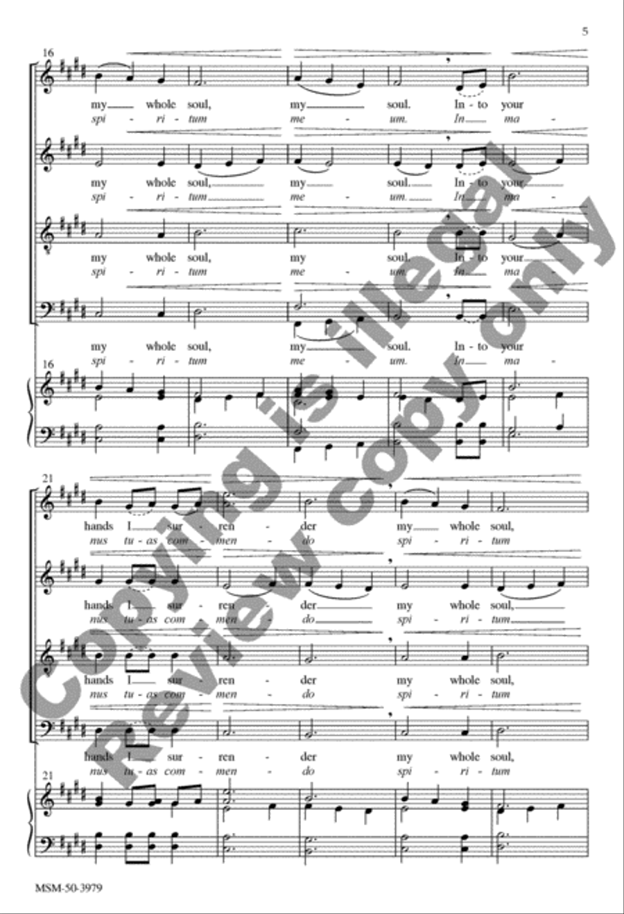 Into Your Hands I Surrender My Soul: In manus tuas 4-Part scores gallery preview page 12