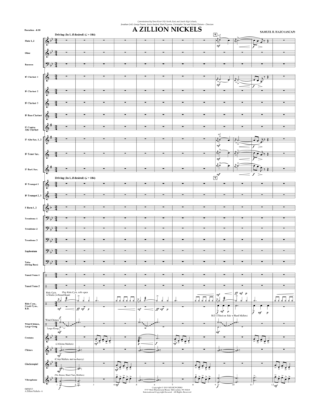 A Zillion Nickels - Conductor Score (Full Score)