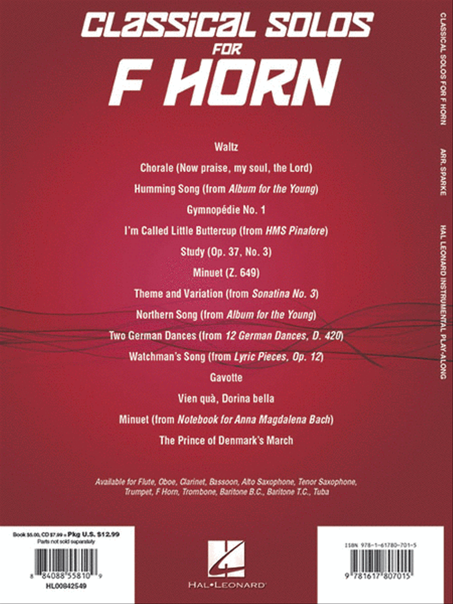 Classical Solos for Horn Horn scores gallery preview page 6