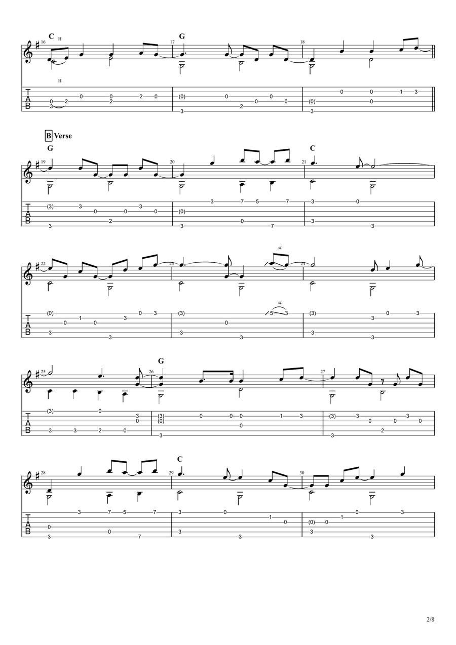 Ripple Guitar Tablature scores gallery preview page 2