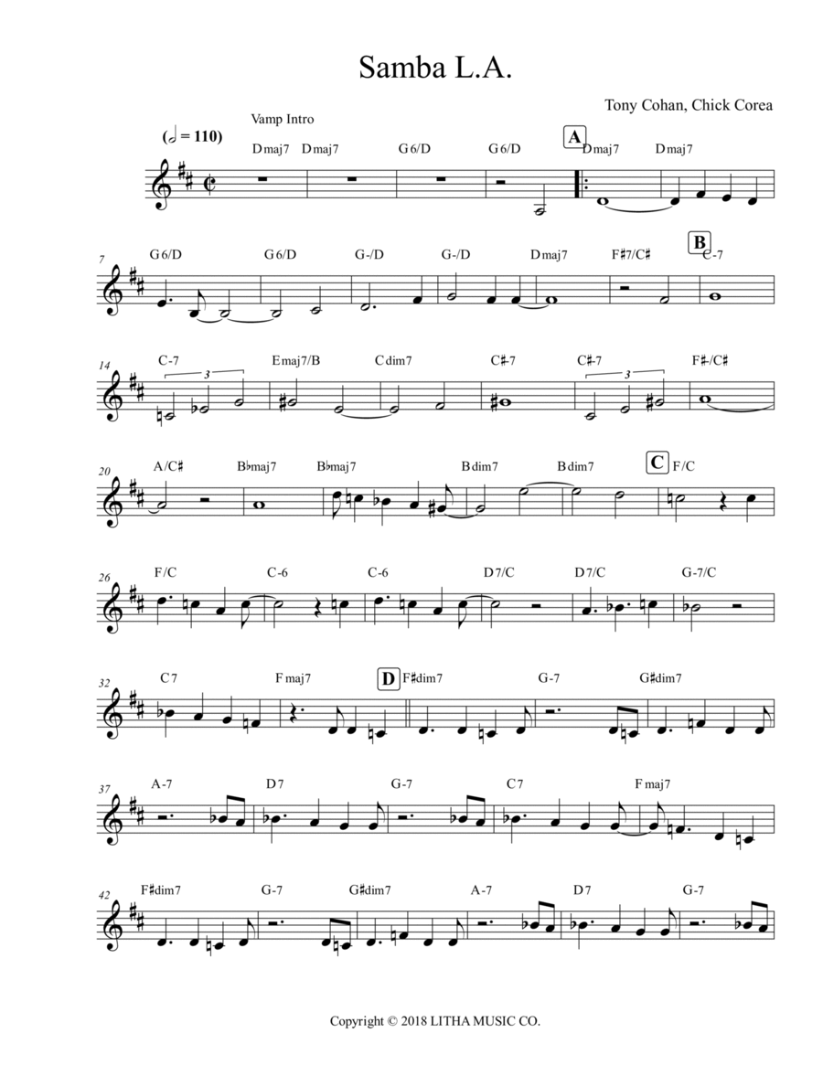 Samba L.a. Jazz Ensemble scores gallery preview page 1