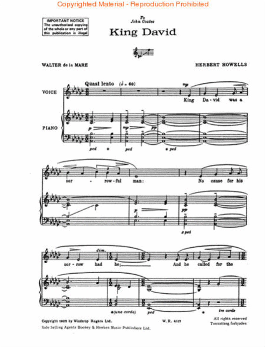 King David In E Flat M (medium) Voc/kybd Medium Voice scores gallery preview page 2