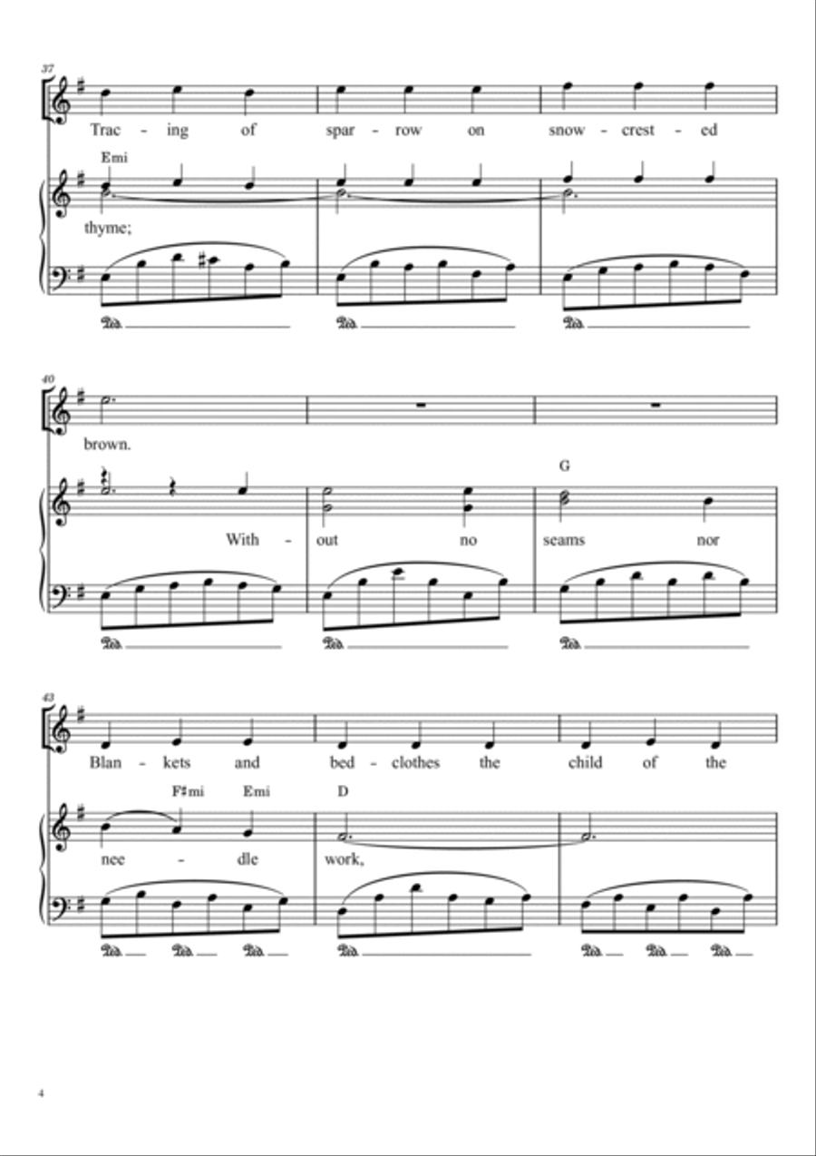 Scarborough Fair/canticle Piano Solo scores gallery preview page 4