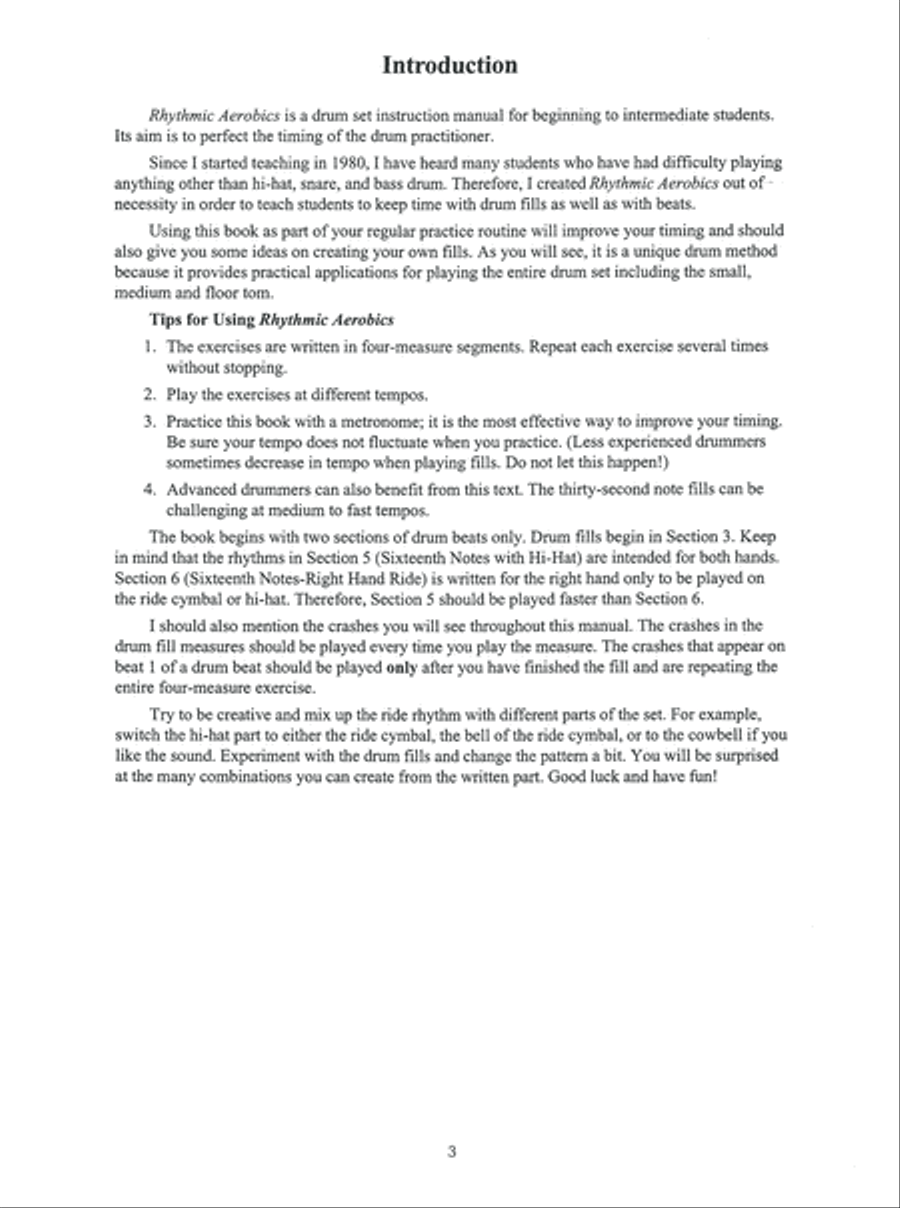 Rhythmic Aerobics Rhythmic Aerobics Drum Set scores gallery preview page 4