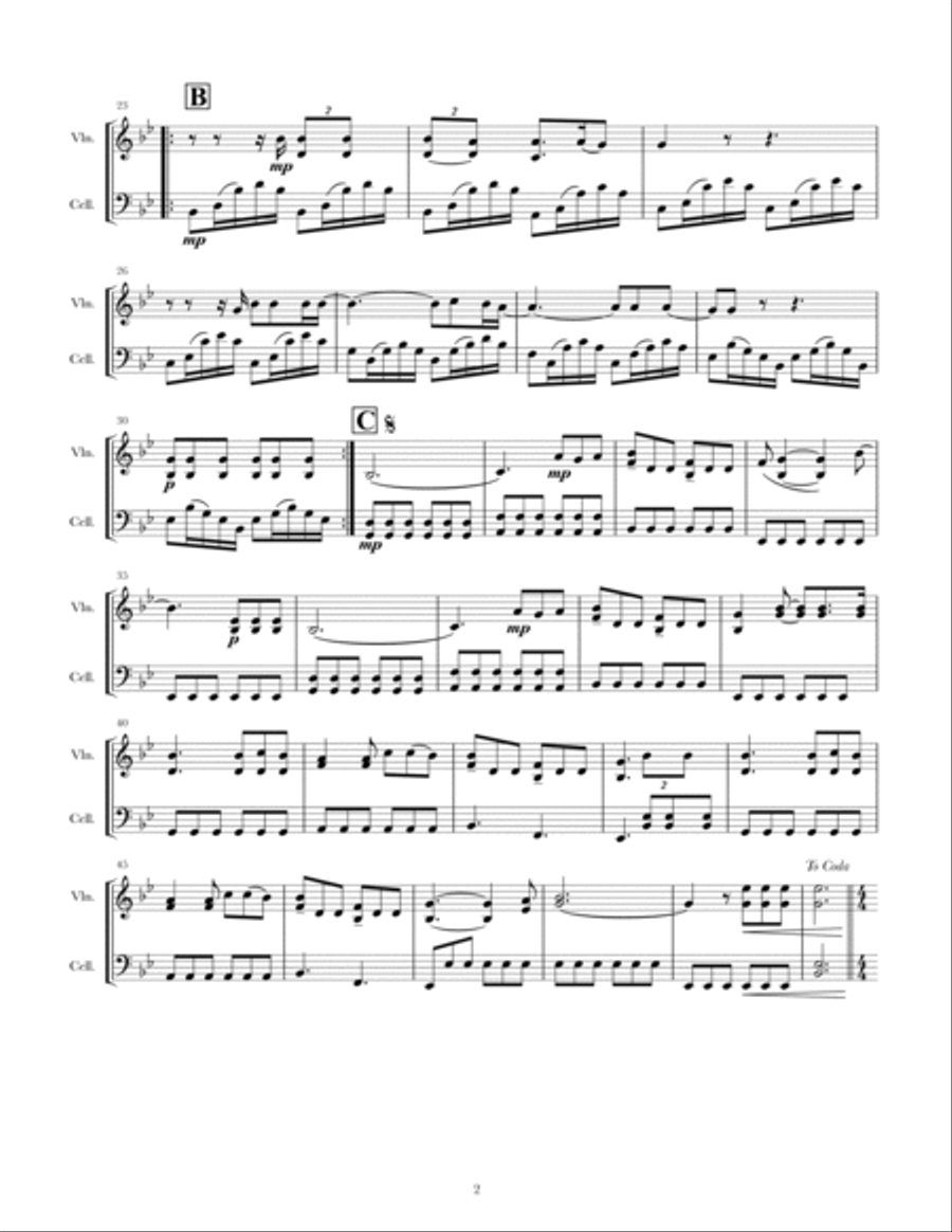 Hopeless Wanderer String Duet scores gallery preview page 2
