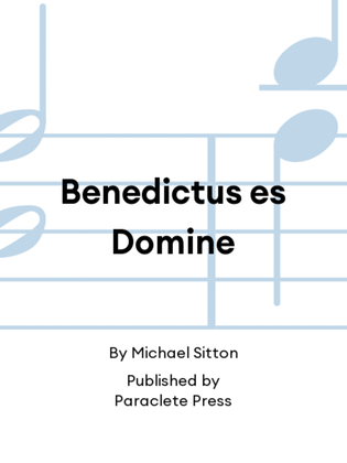Book cover for Benedictus es Domine