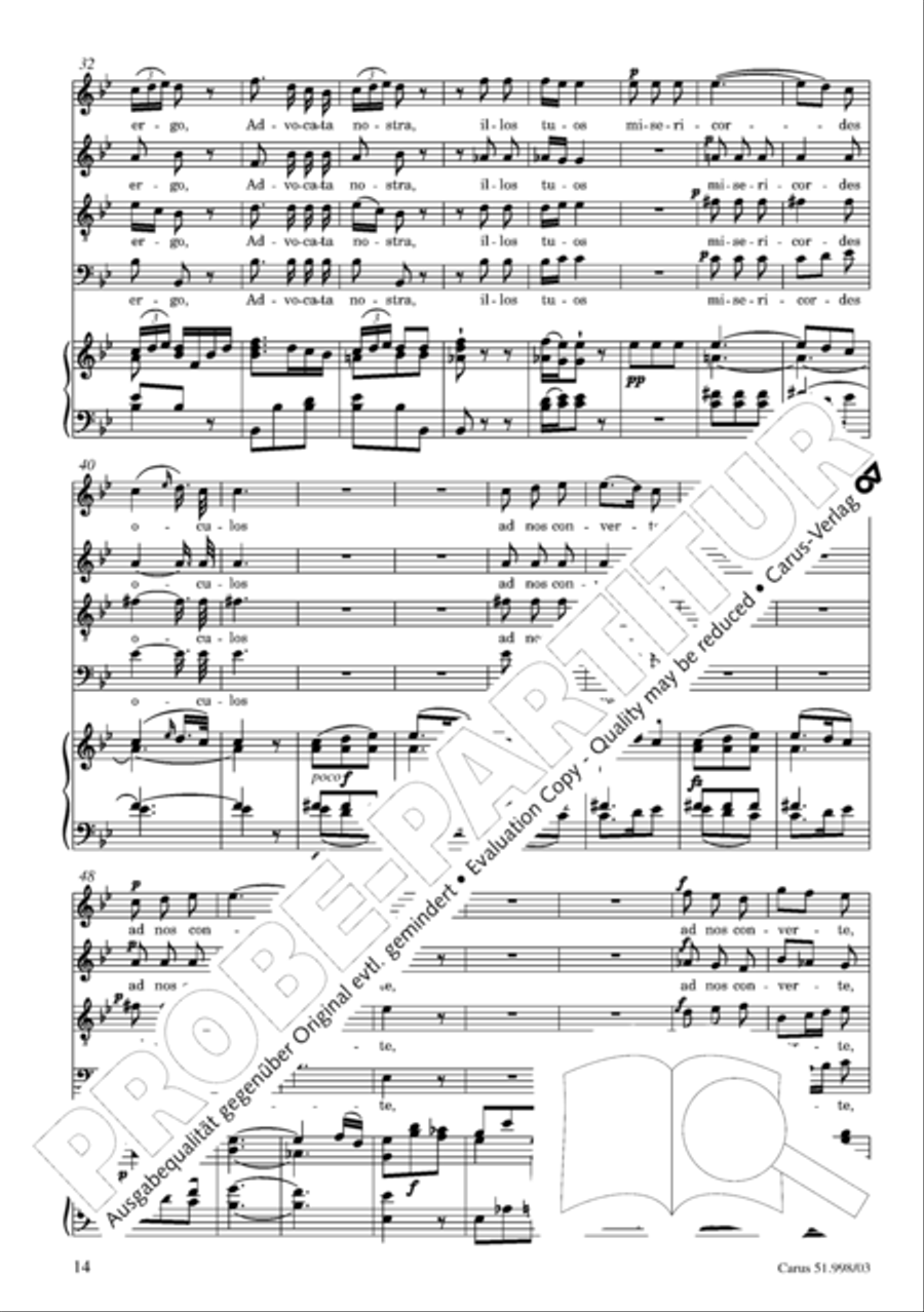 Salve Regina in g Salve Regina in g 4-Part scores gallery preview page 15