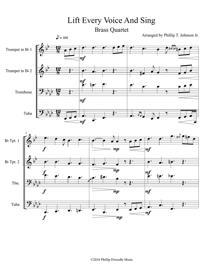 Lift Every Voice And Sing Small Ensemble scores gallery preview page 2