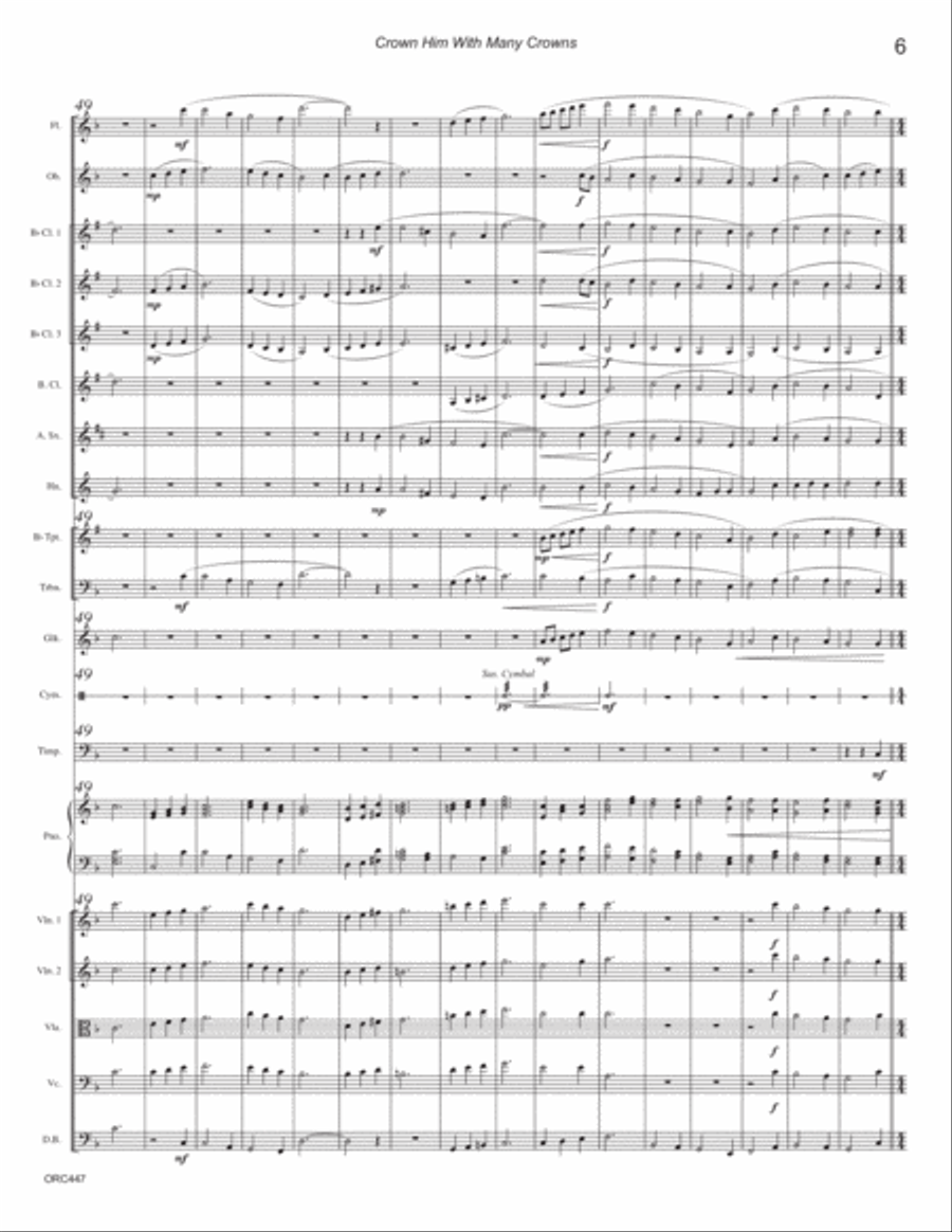 CROWN HIM WITH MANY CROWNS - CHURCH ORCHESTRA Chamber Orchestra scores gallery preview page 6