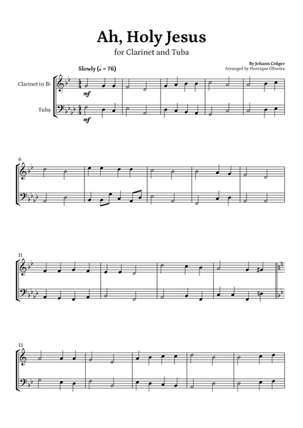 Ah, Holy Jesus (Clarinet and Tuba) - Easter Hymn image number null