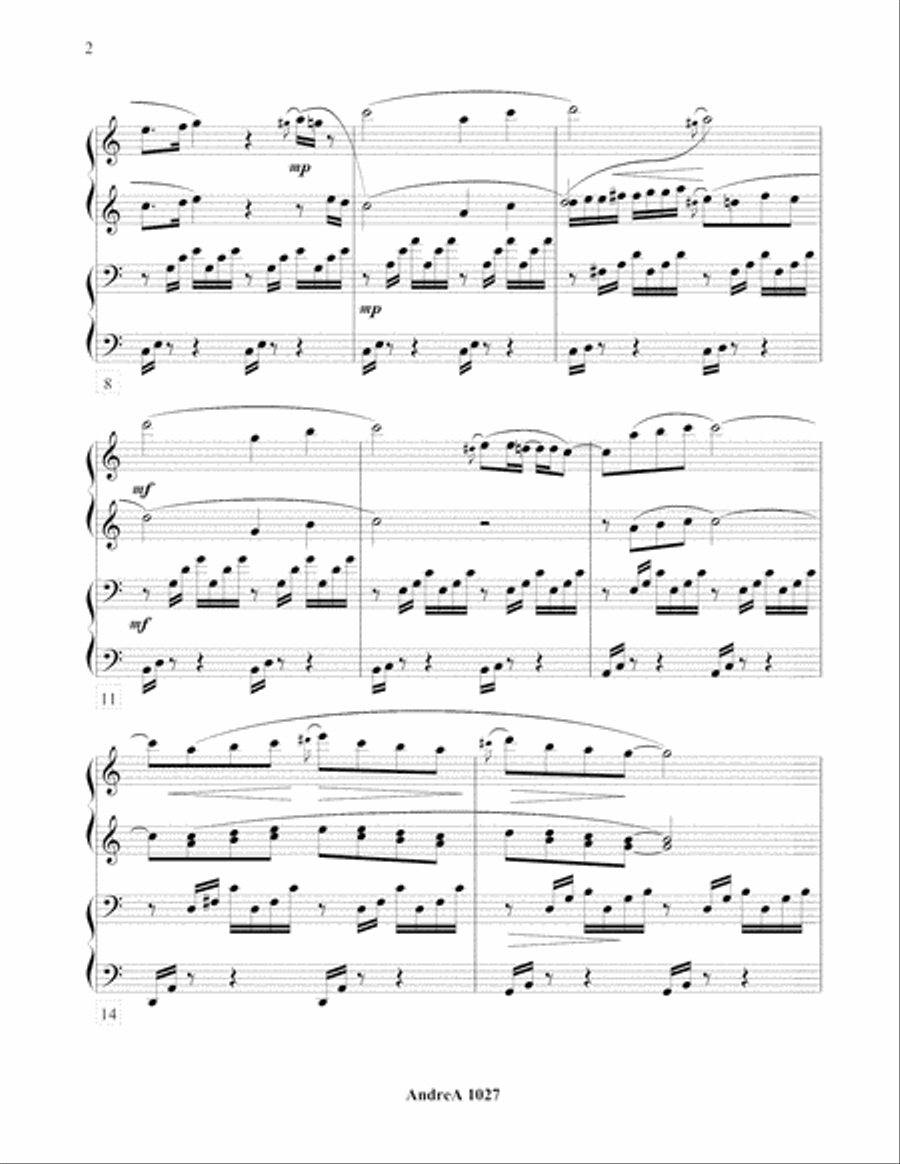 Vocalise Duet on Bach, Prelude in C Piano scores gallery preview page 2